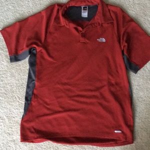 Red North Face Polo